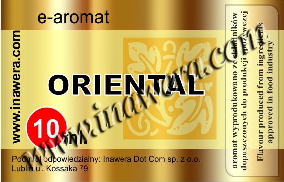INAWERA AROMA ORIENTAL, TOBACCO 10 ml