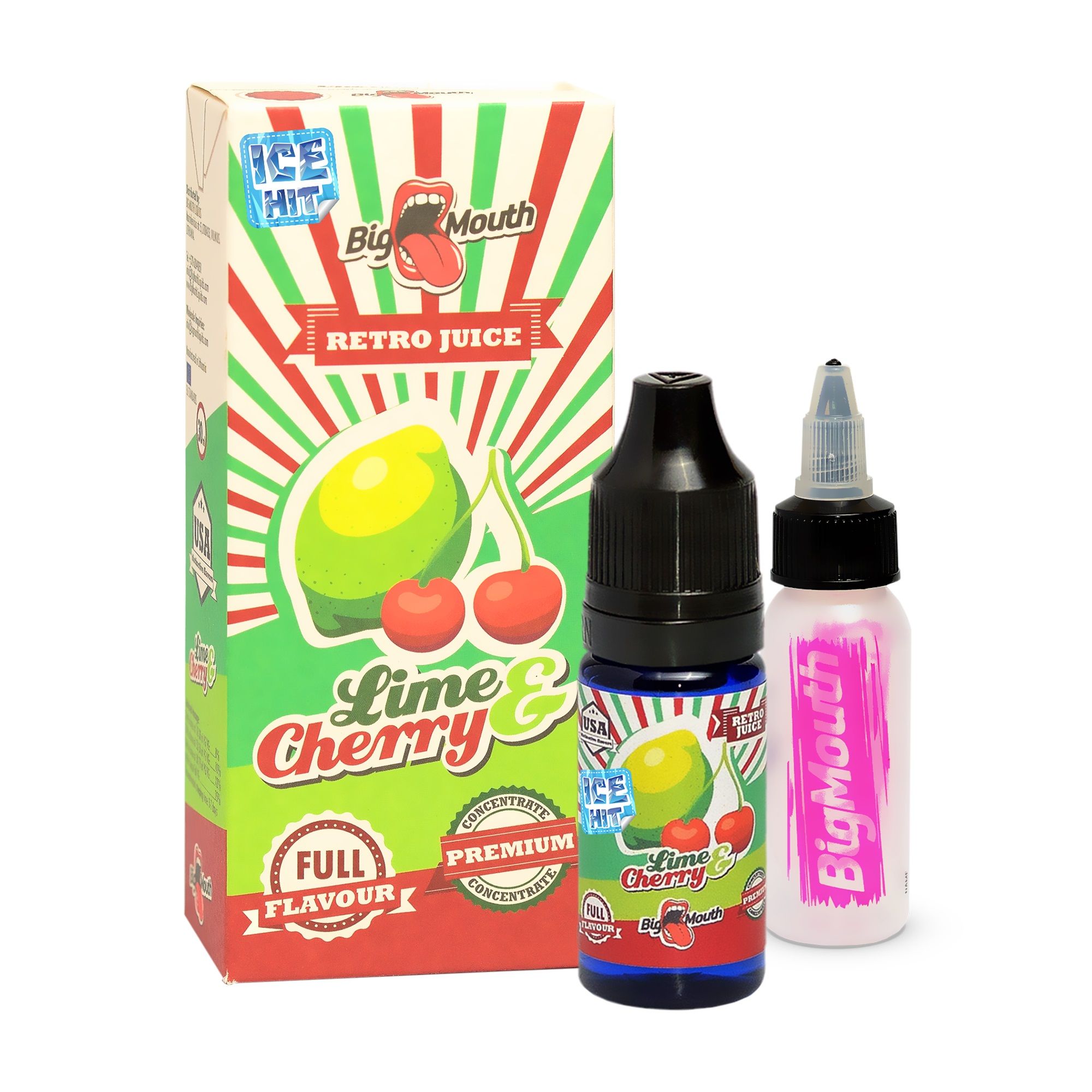 BIG MOUTH AROMA LIME & CHERRY ICE HIT 10 ml