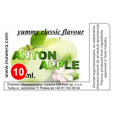 1834 INAWERA AROMA YUMMY CLASSIC ANTON APPLE 10 ml 1.jpg